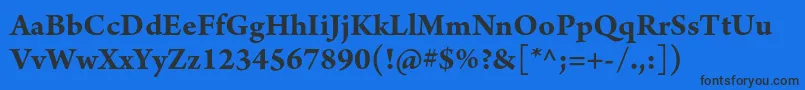 ArnoproBold Font – Black Fonts on Blue Background