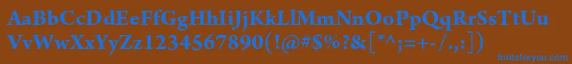 ArnoproBold Font – Blue Fonts on Brown Background