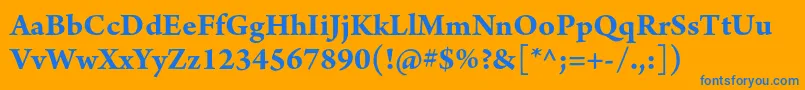 ArnoproBold Font – Blue Fonts on Orange Background
