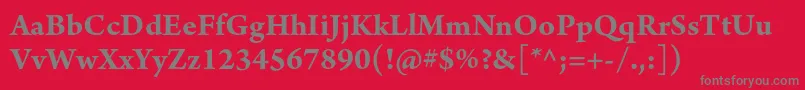 ArnoproBold Font – Gray Fonts on Red Background