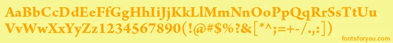 ArnoproBold Font – Orange Fonts on Yellow Background