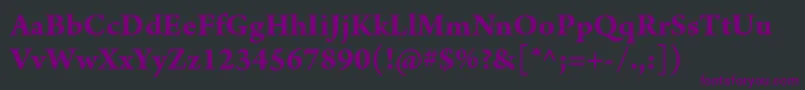 ArnoproBold Font – Purple Fonts on Black Background