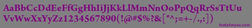 ArnoproBold Font – Purple Fonts on Gray Background