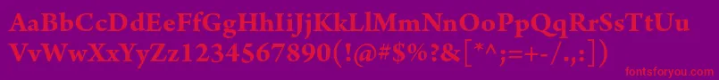 ArnoproBold Font – Red Fonts on Purple Background