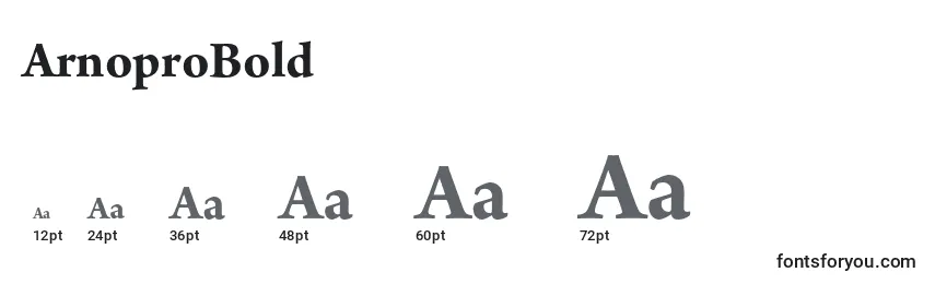 ArnoproBold Font Sizes