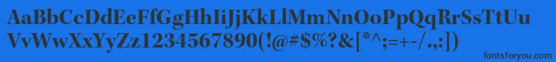 KeplerstdBoldsubh-Schriftart – Schwarze Schriften auf blauem Hintergrund