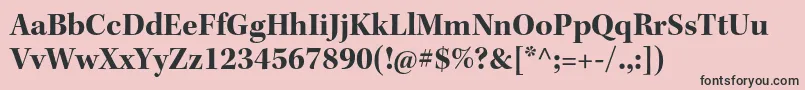 KeplerstdBoldsubh Font – Black Fonts on Pink Background