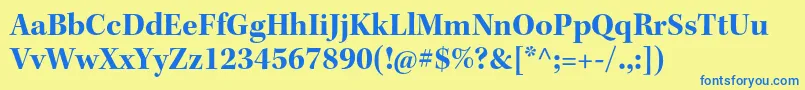 KeplerstdBoldsubh Font – Blue Fonts on Yellow Background