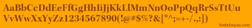 KeplerstdBoldsubh-fontti – ruskeat fontit oranssilla taustalla