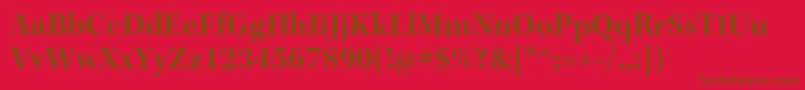 フォントKeplerstdBoldsubh – 赤い背景に茶色の文字