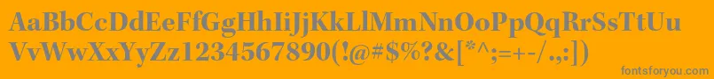 KeplerstdBoldsubh Font – Gray Fonts on Orange Background