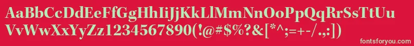 KeplerstdBoldsubh Font – Green Fonts on Red Background