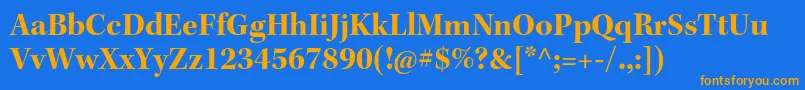 KeplerstdBoldsubh Font – Orange Fonts on Blue Background