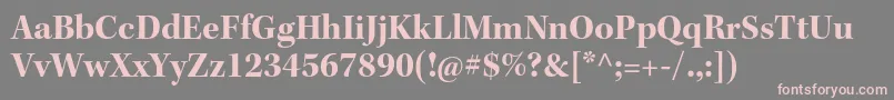 KeplerstdBoldsubh Font – Pink Fonts on Gray Background