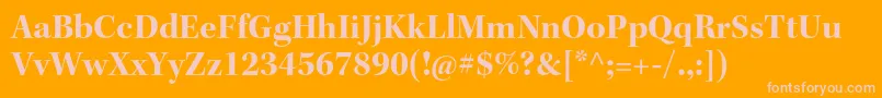 KeplerstdBoldsubh Font – Pink Fonts on Orange Background