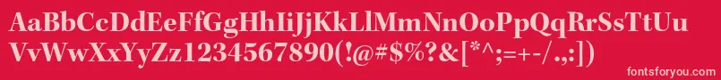 KeplerstdBoldsubh Font – Pink Fonts on Red Background