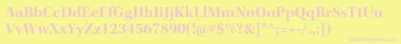 KeplerstdBoldsubh Font – Pink Fonts on Yellow Background