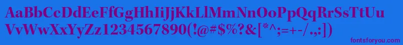 KeplerstdBoldsubh Font – Purple Fonts on Blue Background