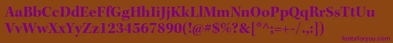 KeplerstdBoldsubh Font – Purple Fonts on Brown Background