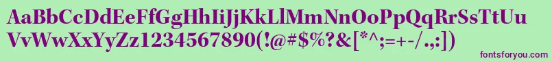 KeplerstdBoldsubh Font – Purple Fonts on Green Background