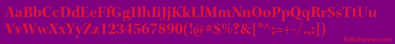 KeplerstdBoldsubh Font – Red Fonts on Purple Background
