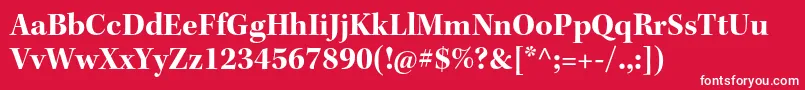 KeplerstdBoldsubh Font – White Fonts on Red Background