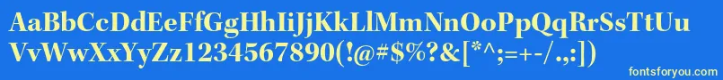 KeplerstdBoldsubh Font – Yellow Fonts on Blue Background