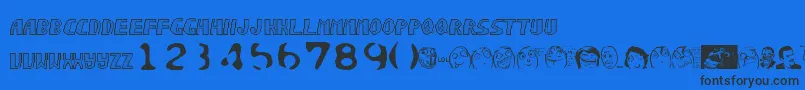 Sonicchaos Font – Black Fonts on Blue Background