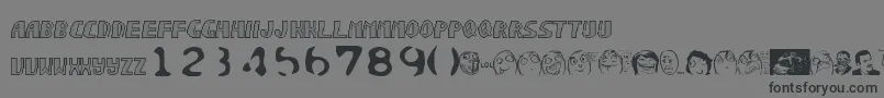 Шрифт Sonicchaos – чёрные шрифты на сером фоне
