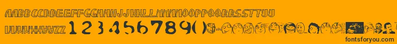 Sonicchaos Font – Black Fonts on Orange Background