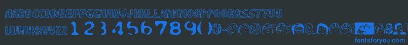 フォントSonicchaos – 黒い背景に青い文字