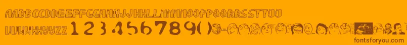 Шрифт Sonicchaos – коричневые шрифты на оранжевом фоне