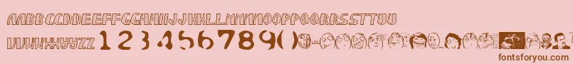 Sonicchaos-fontti – ruskeat fontit vaaleanpunaisella taustalla