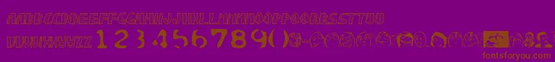 Sonicchaos-fontti – ruskeat fontit violetilla taustalla