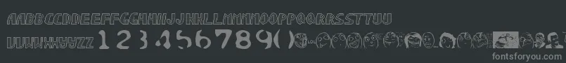 Sonicchaos-fontti – harmaat kirjasimet mustalla taustalla