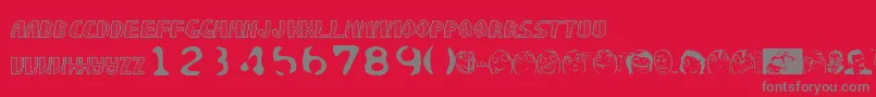 フォントSonicchaos – 赤い背景に灰色の文字
