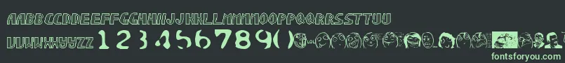 Sonicchaos-fontti – vihreät fontit mustalla taustalla