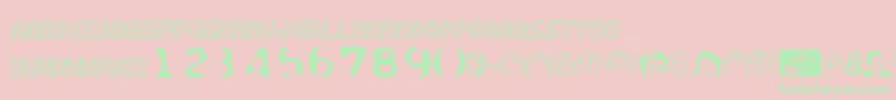 フォントSonicchaos – ピンクの背景に緑の文字