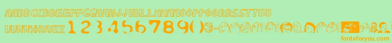 Sonicchaos Font – Orange Fonts on Green Background