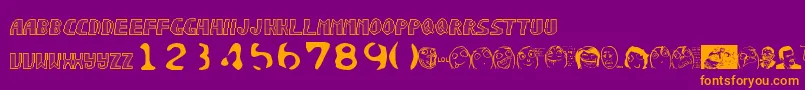 Sonicchaos Font – Orange Fonts on Purple Background