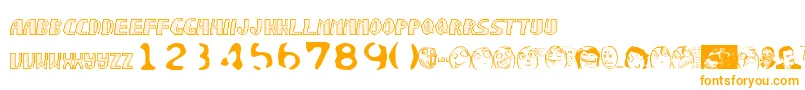 Sonicchaos Font – Orange Fonts on White Background