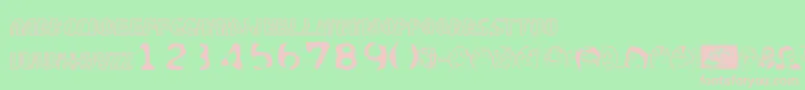 フォントSonicchaos – 緑の背景にピンクのフォント