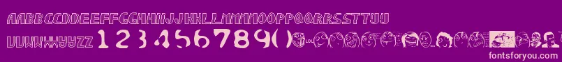 Sonicchaos-Schriftart – Rosa Schriften auf violettem Hintergrund