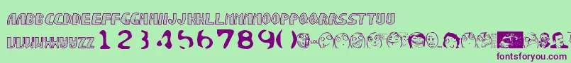 Шрифт Sonicchaos – фиолетовые шрифты на зелёном фоне