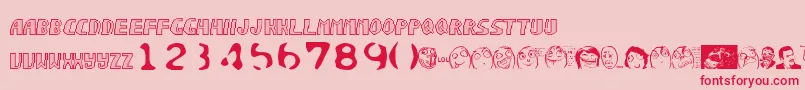 フォントSonicchaos – ピンクの背景に赤い文字