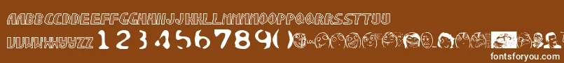 Шрифт Sonicchaos – белые шрифты на коричневом фоне