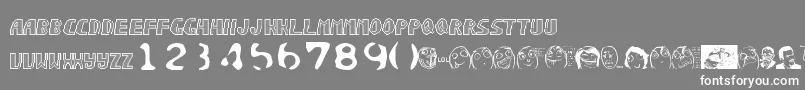 Шрифт Sonicchaos – белые шрифты на сером фоне