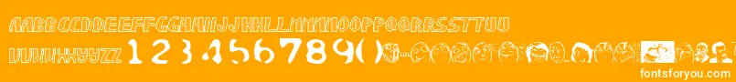 フォントSonicchaos – オレンジの背景に白い文字