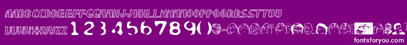 Шрифт Sonicchaos – белые шрифты на фиолетовом фоне