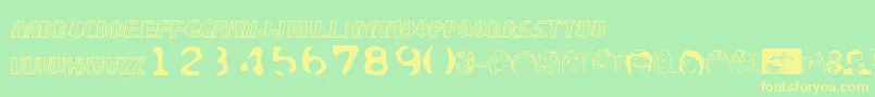Sonicchaos Font – Yellow Fonts on Green Background